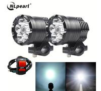 TEMU NLpearl 2pcs Luz LED para Motocicleta, Antiniebla y Foco 12V, Accesorios de Iluminación Auxiliar Universal