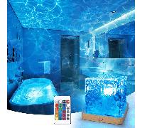 TEMU nocturna con 16 colores y de agua, con control remoto y enchufe USB, ideal para usar como luces nocturnas, luces de proyección, romántico para de San Valentín, lámparas de escritorio y más