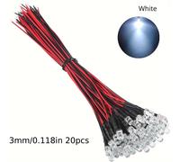 TEMU NODEMCU LUA 10/20/50pcs Diodos Emitentes de Luz LED de 3mm/5mm con Cable 5V-12V Luz Decorativa para Coche RC Crawler Traxxas TRX4 Piezas Axial Indicador
