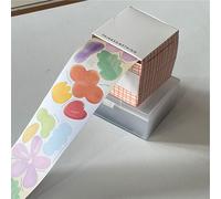 TEMU Notas adhesivas de flores coreano, autoadhesivas, cobertura completa, bloques de notas DIY para journaling y uso de oficina - Colores surtidos