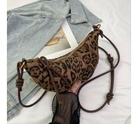 TEMU Nueva bandolera con estampado de leopardo 2024, bolso elegante para mujer, bolso de con cremallera y diseño de patchwork fácil