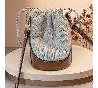 TEMU Nueva Bolso Bandolera con Cordón para Mujer, un Bolso de Patchwork Elegante y Versátil, Bolso Pequeño Retro con Cordón, un Bolso Versátil de y Bandolera