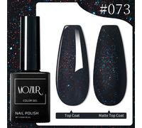 TEMU Nueva Botella Cuadrada de Color 073 --- Nueva Polichromía Negra para Uñas de Disco para Tienda de Uñas, Gel de Polichromía Blanca Popular