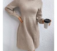 TEMU Nueva Colección de Otoño e Invierno con Estilos Elegantes y Casuales, para Citas, Ideal para Ir al Trabajo, Ropa de , de Color Sólido, Regreso a , Diseño de Farol, Diseño de Cuello