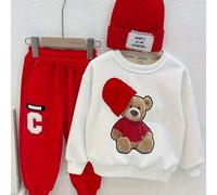 TEMU Nueva Colección de Otoño para Niñas: Conjunto de Ropa de Larga Sin Sombrero, con un Diseño de Oso Moderno, para y Otoño, para Exteriores