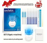 TEMU Nueva Kit de Dientes LED Actualizado, 10 x 3ml Gel, Eliminación Rápida y de Manchas, en Casa, Regalo de Día de San Valentín, Día , Día de la