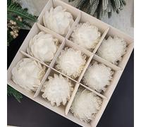 TEMU Nueva Llegada, de de Encaje de 8Cm, de Adorno Navideño, Adecuada para Decoración Colgante de Árbol de Navidad, Decoración de , Colgante de Patio, Colgante, Navideña Creativa de Boutique de