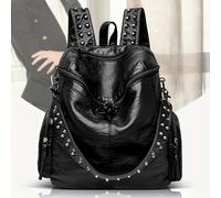 TEMU Nueva Mochila Estilosa con Tachuelas de Cuero , para Looks Diarios con Gran Capacidad y Múltiples Bolsillos. Una Bolso de Viaje Moderno y Versátil, Ideal Como Regalo de Navidad