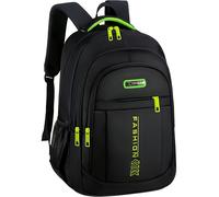 TEMU Nueva Mochila para Hombre, una Elegante y Espaciosa Mochila Escolar de Tela Oxford de Nylon Adecuada para Viajes, con un Diseño Color-Block Moderno. [La Dirección de Varía Aleatoriamente]