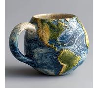 TEMU Nueva Taza de Café de Resina con Tema de Planetas, Pequeña Taza de Desayuno, un Regalo para Entusiastas de la Astronomía, Accesorio para Fiestas de Café, Regalo y Decoración del Hogar.