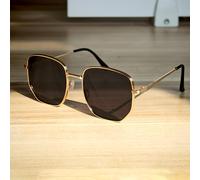 TEMU Nuevas Gafas Poligonales para Mujer, Montura de Metal Texturizado | Adiciones de Moda | Gafas Decorativas de Estilo Retro, con Almohadillas Na Suaves y Cómodas, Adecuadas para Uso Diario Casual