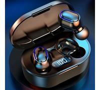 TEMU Nuevos Auriculares Inalámbricos TWS Estéreo Binaurales In-Ear con Pantalla Digital, Auriculares Deportivos, Soporte para Puerto de Carga Tipo-C (Cable de Carga USB No Incluido)