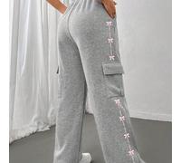 TEMU Nuevos pantalones cargo de moda para mujer, de ajuste holgado, estilo largo de pierna , pantalones de marca de ropa de personalidad única, tela, grosor , para todas