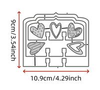 TEMU Nuevos troqueles de corte de metal para álbumes de recortes, con un diseño de amor hueco, perfectos para tarjetas hechas a y de punzonado de álbumes en 2025