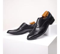 TEMU Nuevos Zapatos de Cuero para Hombre, Zapatos de Negocios de Cuero , Diseño Formal de Tres Uniones, Mocasines que Aumentan con un Estilo