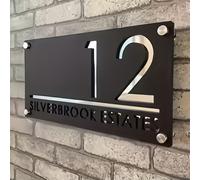 TEMU Números de puerta de diseño moderno de acrílico adecuados para varios estilos de negocios y , con una paleta , perfectos para regalar a familiares y , e tacos para montaje en pared.