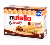 TEMU Nutella B-Ready - Pack 15 unidades (330 g) | Barquillo Crujiente con Crema de Avellanas y Cacao