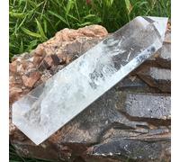 TEMU Obelisco Grande de Cuarzo Natural Transparente - y Varita Natural para Reiki, Meditación, de Joyería DIY, , Piedra de Colección para Exhibición, Regalo Metafísico (Grande Único)