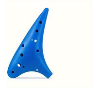 TEMU Ocarina de cerámica de 12 agujeros en , silbato de plástico de resina, , disponible en varios colores (, Azul, Rosa, Naranja, Verde) - Instrumento ( no incluida)