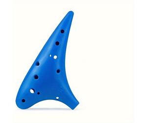 TEMU Ocarina de cerámica de 12 agujeros en , silbato de plástico de resina, , disponible en varios colores (, Azul, Rosa, Naranja, Verde) - Instrumento ( no incluida)