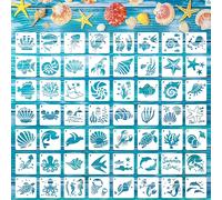 TEMU OceanBreeze 56pcs Conjunto de plantillas de dibujo de , plantillas de plástico DIY proyectos de de y piso, , , de de y decoración del