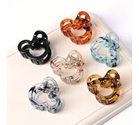 TEMU Oficial 6pcs Pinzas para el Cabello Minimalistas con Diseño Geométrico de , Regalo para San Valentín, Set Lindo y de Calidad en 6 Colores