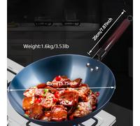 TEMU Olla de Hierro Sin Recubrimiento, Sartén Multiusos para Cocina con Diseño sin y Base Redonda a en Calidad Adecuado Para Estufa de Gas