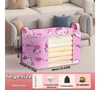 TEMU Organizador de Almacenamiento con Diseño Hello Kitty, Manta y Ropa con Ventana Transparente, Adecuado para Ropa de Cama y Edredones, Cremallera Resistente, Almacenamiento Debajo de la Cama