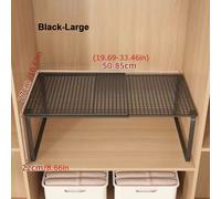 TEMU Organizador de armario telescópico de metal resistente - Estante de almacenamiento vertical ajustable con diseño expandible/collapsible, estante de clóset que ahorra adecuado para ropa, zapatos