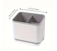 TEMU Organizador de Baño Moderno con Múltiples Compartimentos - Portacepillos de Dientes y Pasta Dental Desmontable con Drenaje de Agua, Ideal para Cepillos, Peines y Artículos de