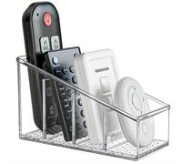 TEMU Organizador de Escritorio de 4 Secciones: Un Soporte Multifuncional para Controles Remotos y Brochas de Maquillaje Adecuado para Uso en el Hogar y