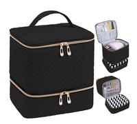 TEMU Organizador de Esmaltes, Bolsa Acolchada para Almacenamiento de Esmaltes, Estuche Portátil para Gel y Lámpara de Uñas, Capacidad para 30 Botellas (Solo )