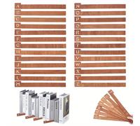 TEMU Organizador de Medios Compacto y Resistente con A-Z para CD/DVD - de Bloques de Madera Duradero para Vinilos, Álbumes de , Libros y Archivos - Compatible con Discos Planos 2D