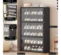 TEMU Organizador de Zapatos Vertical para Armario, Entrada, Esquina o Dormitorio - Estante Apilable con Cubierta Transparente Antipolvo - Ideal para Navidad