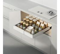 TEMU Organizador Metálico Expandible y Versátil - Estante Deslizante para Cocina, Despensa y Baño, en , Estante de Utilidad, de Cajón y Estante, Estantes de Utilidad