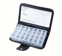 TEMU Organizador Semanal de Pastillas para Viajes - de Medicamentos y Recordatorio, Dispensadora de Pastillas Extra Grande, Organizador Portátil, para 4 Veces , a