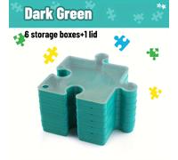 TEMU Organizadora de Piezas de Rompecabezas - de Clasificación Apilable de 6 Niveles con Compartimentos Ajustables, de Almacenamiento Transparente para Más de 1000 Rompecabezas de Halloween y Navidad