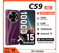 TEMU OUKITEL C59 Teléfono Móvil 15, Batería 10000mAh Smartphone, 6.88" HD+ Libres 120LM, 16GB(4+12)+128GB/TF 1TB Moviles Libres, Cámara 13MP, 4G //Fingerprint/GPS/IP54