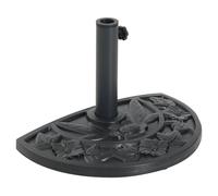 TEMU Outsunny Base para Sombrilla Semicircular Peso 9 kg Soporte Parasol de Jardín para Mástil de /38mm/48mm Relleno de Cemento para Patio 50x32x32 cm Negro