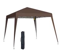 TEMU Outsunny Carpa Plegable 3x3 m, Pop-up, Cenador Pabellón de Jardín, Altura Ajustable con Bolsa de Transporte, Anti-UV, Gazebo para Camping, Fiestas, Exterior, Café