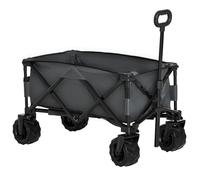 TEMU Outsunny Carro de Jardín Plegable Carga 70 kg Carro para Playa del Manillar Ajustable Ruedas Delanteras Giratorias 360° y de Acero para Compra