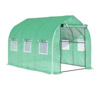 TEMU Outsunny Invernadero de Exterior Invernadero de con 8 Ventanas de Malla y Puerta Invernadero de para Patio Jardín Verde