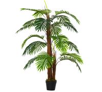 TEMU Outsunny Planta Artificial Altura 120 cm Arbol Artificial Troncos y 19 Hojas para Decoracion Hogar Oficina y Exterior 16x120 cm Verde
