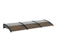 TEMU Outsunny Tejadillo de Proteccion 200x96x27 cm Marquesina Exterior para Puertas y Ventanas y Lluvia con Soporte de PP Policarbonato Transparente