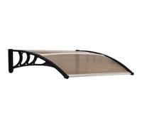 TEMU Outsunny Tejadillo de Proteccion 75x100 cm Marquesina Exterior para Puertas y Ventanas y Lluvia con Soporte de Aleacion de Aluminio Transparente