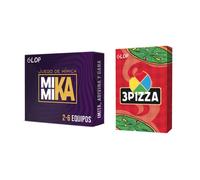 TEMU Pack 2 Juegos de Mesa : Mimika + 3PIZZA - Juegos de Mesa Divertidos y Fáciles de Aprender para Reuniones y Fiestas