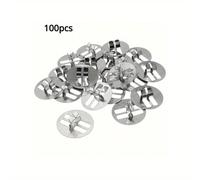TEMU Pack de 100 pestañas de soporte de mecha de hierro para mechas de velas de madera - Compatible con mechas de madera planas, cruzadas y gruesas para suministros de fabricación de velas caseras