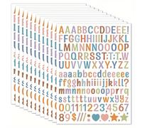 TEMU Pack de 15 hojas de pegatinas de en color Morandi, resistente , con pequeñas en una fuente artística de PVC para manualidades y scrapbooking