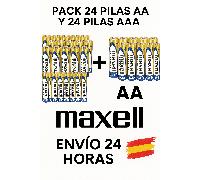 TEMU Pack de 24 pilas Lr03 AAA pilas lr06 AA , la mejor pila, duración y calidad , no te sin bateria MAXELL