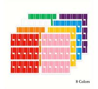 TEMU Pack de 240 etiquetas para cables - Autoadhesivas, impermeables y escribibles, imprimibles para impresoras láser, colores surtidos, versátiles marcadores electrónicos de cables, 8 hojas